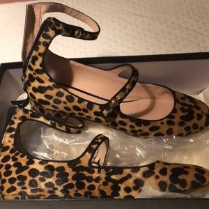 J. CREW SALLY BALLET WITH STRAPS IN HAIRCALF.